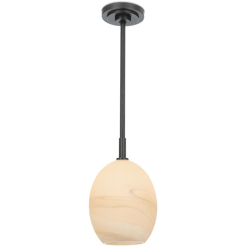 Artemis 1 Light 8 inch Oil Rubbed Bronze Pendant Ceiling Light in Alabaster Glass